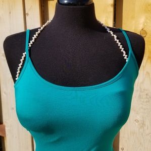 Wht Pearl Halter Bra Straps